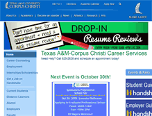 Tablet Screenshot of career-services.tamucc.edu