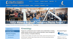 Desktop Screenshot of kinesiology.tamucc.edu