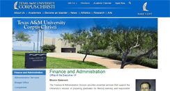 Desktop Screenshot of finance-and-administration.tamucc.edu
