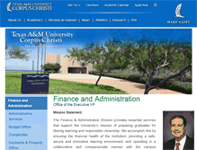 Tablet Screenshot of finance-and-administration.tamucc.edu