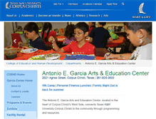 Tablet Screenshot of garciacenter.tamucc.edu