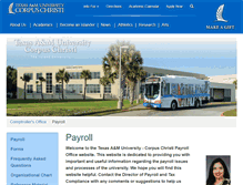 Tablet Screenshot of payroll.tamucc.edu