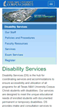 Mobile Screenshot of disabilityservices.tamucc.edu