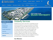 Tablet Screenshot of disabilityservices.tamucc.edu
